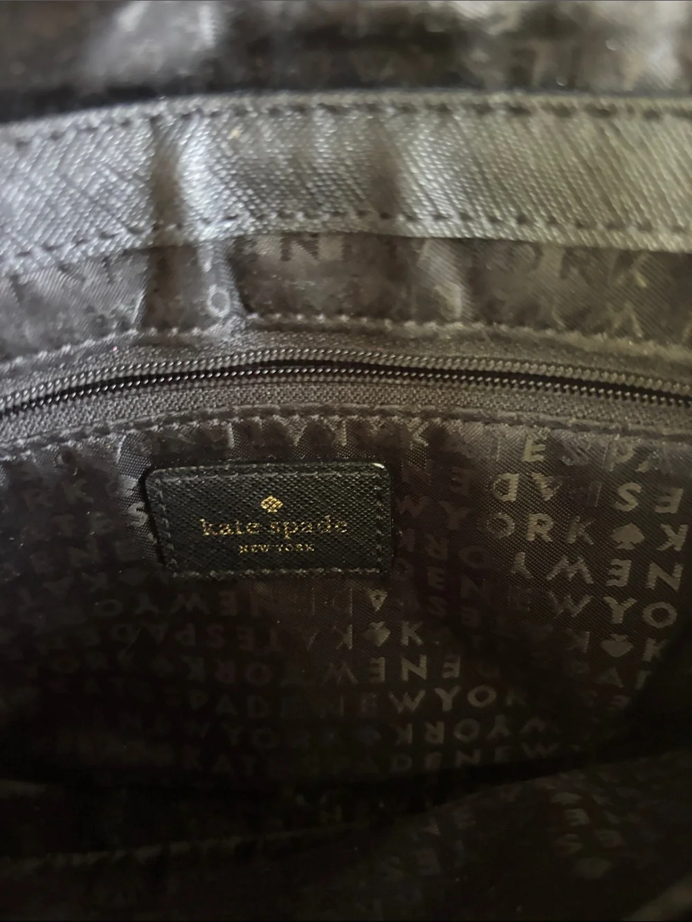 kate spade Leather Black Saffiano Chain Strap Crossbody